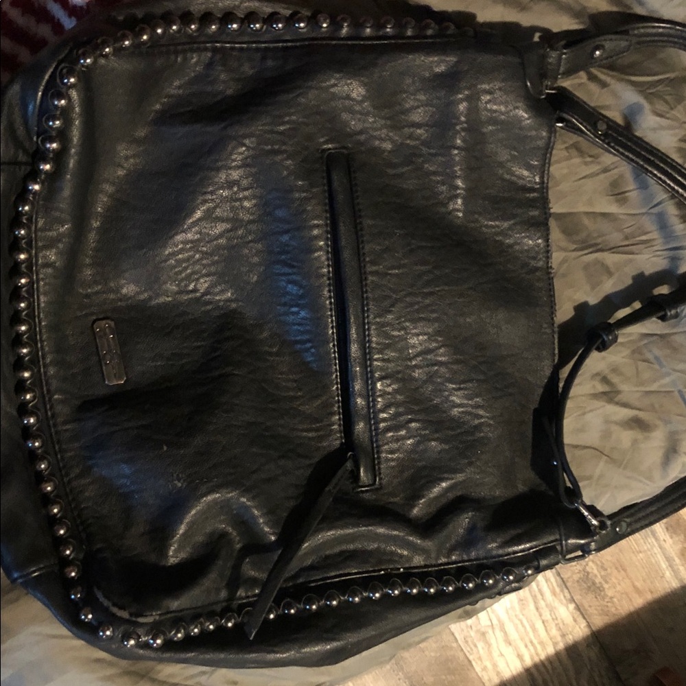 Elegant Black Studded Shoulder Bag